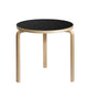 Artek Aalto Round Dining Table 90B in Black Linoleum — packshot