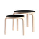 Artek 90D Low Table, Top Black Linoleum — studio