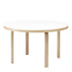 Artek Aalto Round Dining Table 91 in White HPL — packshot
