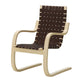 Artek Armchair 406 Lounge Chair, Natural Birch, Brown Webbing — packshot