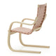 Artek Armchair 406 Lounge Chair, Natural Birch, Red Webbing — packshot, detail