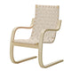 Artek Armchair 406 Lounge Chair, Natural Birch, Natural White Webbing — packshot