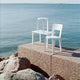 Artek 153B Bench, Slatted Top, White Lacquer with Stool 60 and Chair 66 — lifestyle