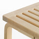 Artek 153B Bench, Slatted Top, Natural Lacquer — packshot, detail