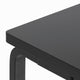 Artek 153B Bench, Solid Top, Black Lacquer — packshot, detail