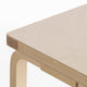 Artek 153B Bench, Solid Top, Natural Lacquer — packshot, detail
