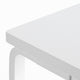 Artek 153B Bench, Solid Top, White Lacquer — packshot, detail