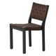 Artek 611 Dining Chair in Black Lacquered Birch, Black/Brown Webbing — packshot