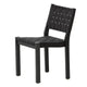 Artek 611 Dining Chair in Black Lacquered Birch, Black/Black Webbing — packshot