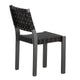Artek 611 Dining Chair in Black Lacquered Birch, Black/Black Webbing — packshot, detail