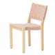 Artek 611 Dining Chair in Natural Lacquered Birch, Natural/Red Webbing — packshot