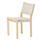 Artek 611 Dining Chair in Natural Lacquered Birch, Natural/White Webbing — packshot