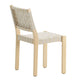 Artek 611 Dining Chair in Natural Lacquered Birch, Natural/White Webbing — packshot, detail