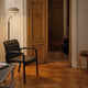 Artek Armchair 45 in Black Leather with A811 Tea Trolley — lifestyle