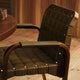 Artek Armchair 45 in Olive Envy Leather — lifestyle, detail