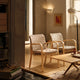 Artek Armchair 45 in Natural/Black Webbing, pair with A811 and A910 — lifestyle