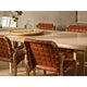 Artek Armchair 45 in Walnut Elegance Leather, Piped Armrests with Table 83 — lifestyle, detail