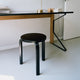 Artek 60 Low Stool in Black Lacquer — lifestyle, desk