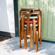 Artek 60 Low Stool and Artek E60 Low Stool in Walnut Stained — lifestyle