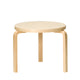 Artek 90D Low Table, Legs & Edge Band Clear Lacquer, Top Birch Veneer — packshot