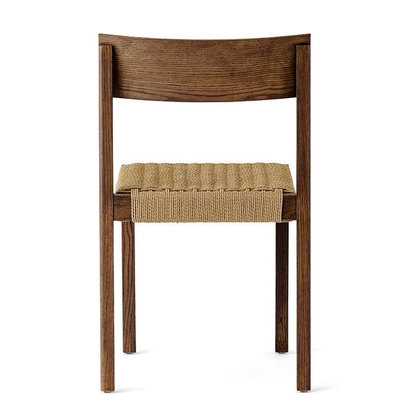 Audo Mauro Dining Chair Paper Cord Seat in Dark Stained Oak — packshot, detail