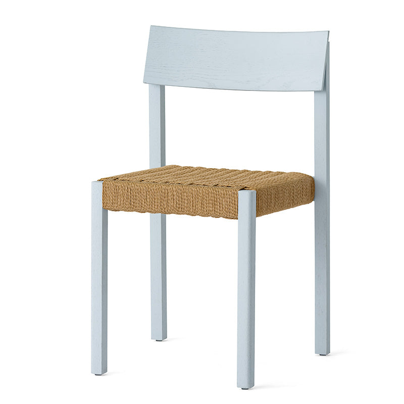 Audo Mauro Dining Chair Paper Cord Seat in Linen Blue — packshot