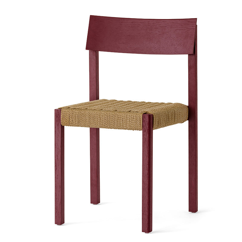 Audo Mauro Dining Chair Paper Cord Seat in French Red — packshot