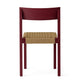 Audo Mauro Dining Chair Paper Cord Seat in French Red — packshot, detail