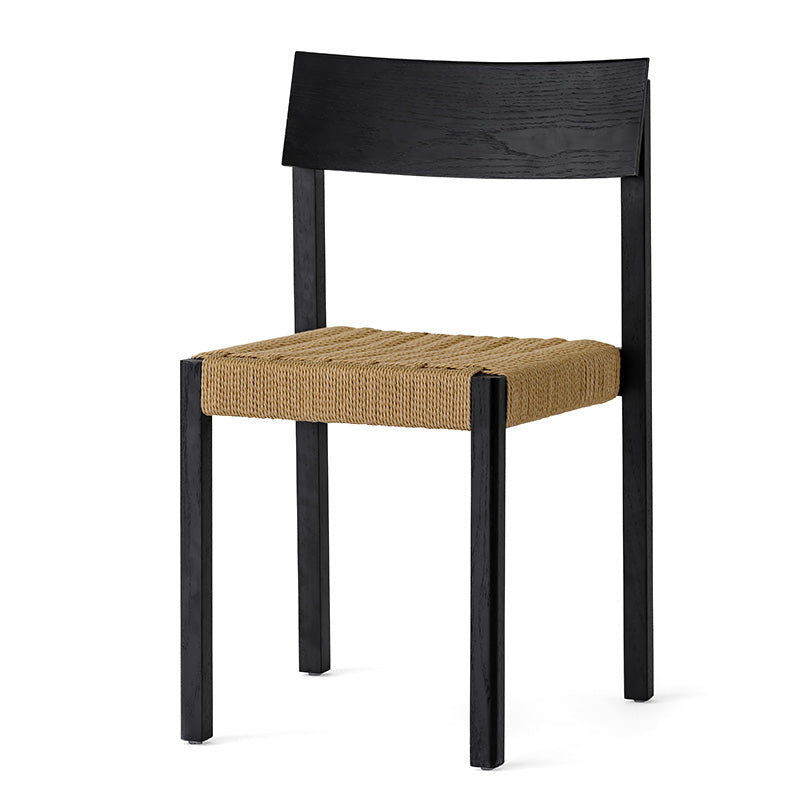 Audo Mauro Dining Chair Paper Cord Seat in Black Oak — packshot