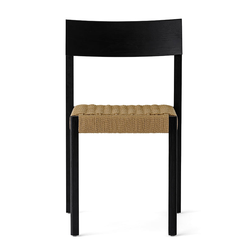 Audo Mauro Dining Chair Paper Cord Seat in Black Oak — packshot, detail