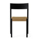 Audo Mauro Dining Chair Paper Cord Seat in Black Oak — packshot, detail