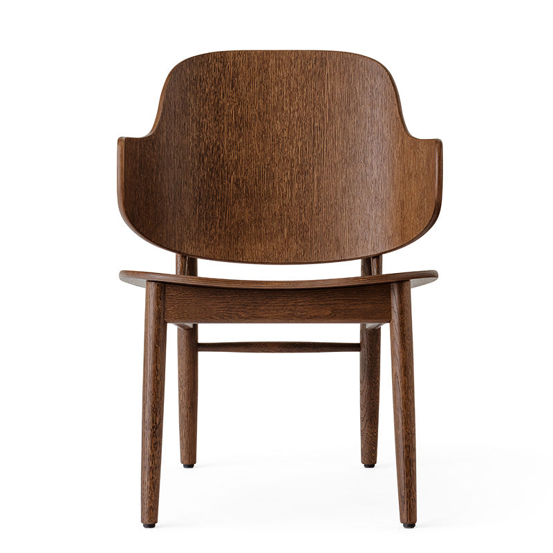 Audo The Penguin Wooden Lounge Chair in Red Stained Oak — packshot, detail