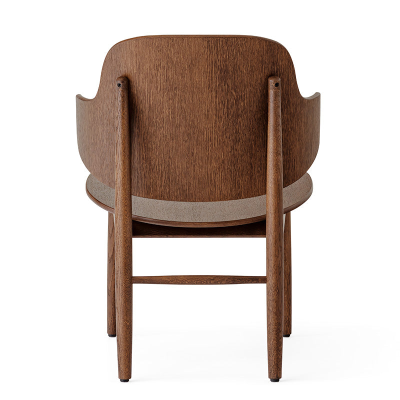 Audo The Penguin Wooden Lounge Chair in Red Stained Oak — packshot, detail