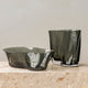 Audo Aer Bowl with Audo Aer Vase 19cm in Smoke Glass — lifestyle