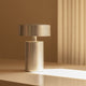 Audo Column Portable Table Lamp in Brushed Aluminium — lifestyle