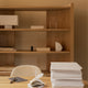 Audo Eclipse Desk with Harbour Dining Chair, Nonna Lamp and Crescent Shelving H173 — lifestyle