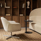 Audo Harbour Lounge Chair Swivel — lifestyle, with Tearoom Sofa, Branch Side Table and Tile Rug