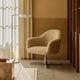 Audo Harbour Lounge Chair Swivel — lifestyle, with Wing Floor Lamp and Tile Rug