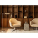 Audo Harbour Lounge Chair Swivel — lifestyle, with Wing Floor Lamp, Volume Side Table and Column Table Lamp