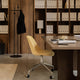 Audo Afteroom Coat Stand — lifestyle, with Harbour Side Chair, Androgyne Dining Table and Nonna Lamp