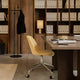 Audo Afteroom Coat Stand — lifestyle, with Harbour Side Chair, Androgyne Dining Table and Nonna Lamp