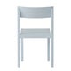 Audo Mauro Dining Chair Wood Veneer Seat in Linen Blue — packshot, detail