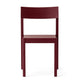 Audo Mauro Dining Chair Wood Veneer Seat in French Red — packshot, detail