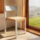 Audo Mauro Dining Chair Paper Cord Seat in Linen Blue Oak — lifestyle