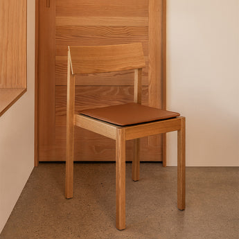 Audo Mauro Dining Chair Wood Veneer Seat, with Mauro Seat Cushion — lifestyle
