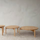 Audo Passage Lounge Table in Natural Oak — lifestyle, with Audo Houkime Rug