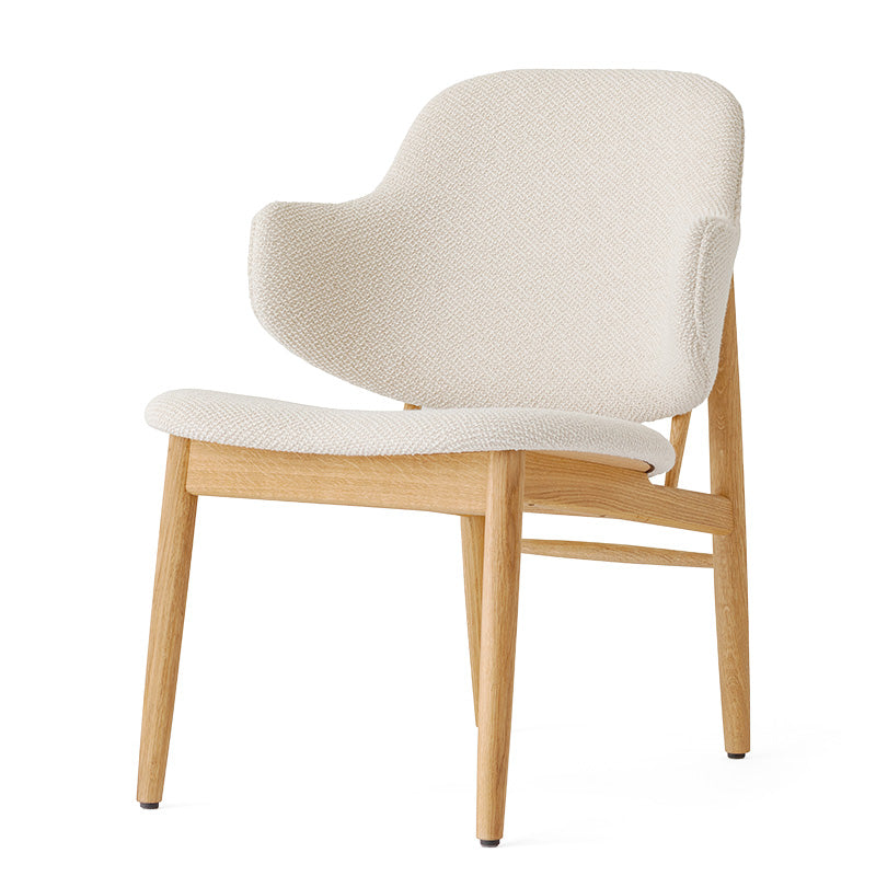 Audo The Penguin Wooden Lounge Chair Upholstered in Logan Fossil, Natural Oak — packshot