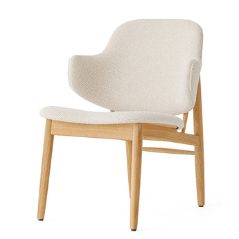 Audo The Penguin Wooden Lounge Chair Upholstered in Logan Fossil, Natural Oak — packshot