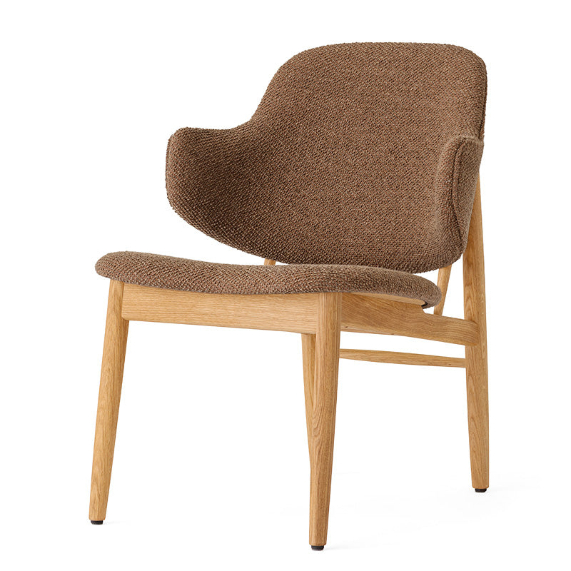 Audo The Penguin Wooden Lounge Chair Upholstered in Logan, Natural Oak — packshot