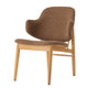 Audo The Penguin Wooden Lounge Chair Upholstered in Logan, Natural Oak — packshot